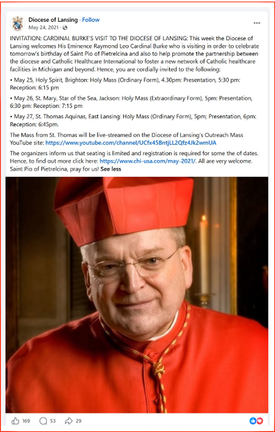 Burke Novus Ordo Mass